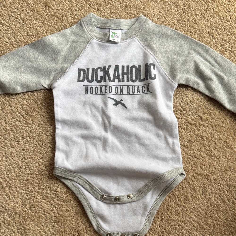 Duckaholic Gray Kids Bodysuit
